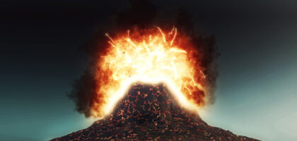 Volcanic-eruption-destroying-earth