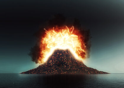 Volcanic-eruption-destroying-earth