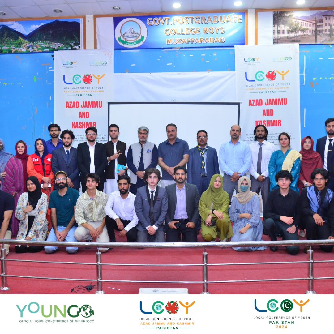 Group photo of People attending LCOY Kashmir organized by VGreenO in Pakistan